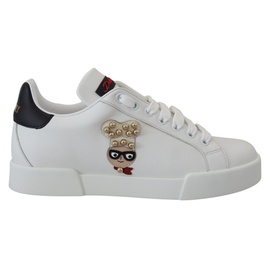 돌체앤가바나 Dolce & Gabbana Embellished Logo Patch Sneakers 7220404224132
