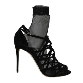 돌체앤가바나 Dolce & Gabbana Suede Tulle Ankle Boots 7221557821572