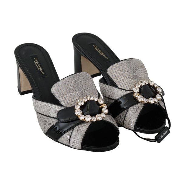 돌체앤가바나 돌체앤가바나 Dolce & Gabbana Exotic Leather Crystal Sandals 7220392624260