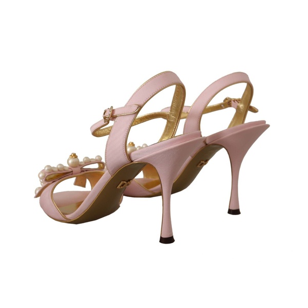 돌체앤가바나 돌체앤가바나 Dolce & Gabbana Faux Pearl Ankle Strap Heels 7220243988612