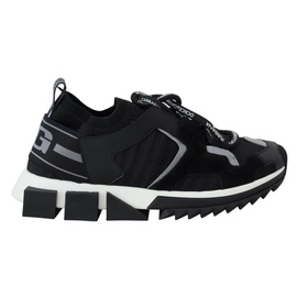 돌체앤가바나 Dolce & Gabbana Black Mesh Slip-On Trekking Sneakers 7221364752516