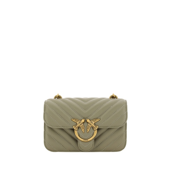  PINKO Chic Mini Love Bell Shoulder Bag in Noce Womens Green 7209365012612