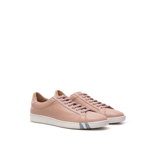  Bally Pink Leather Womens Sneakers 7228980985988