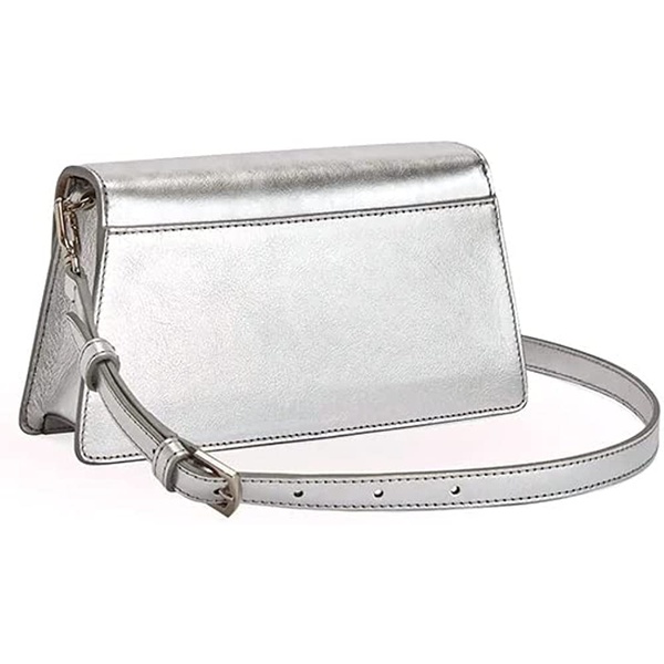 훌라 Furla Womens Zoe Silver Leather Shoulder Handbag 7116846923908