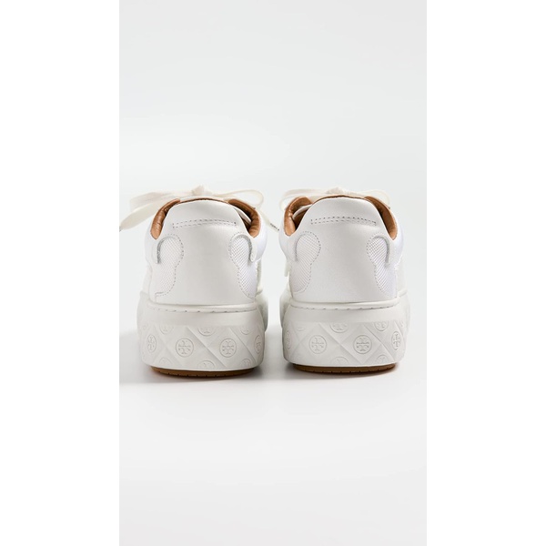 토리버치 Tory Burch Womens Ladybug Leather Sneakers, White/White/White 7198921588868