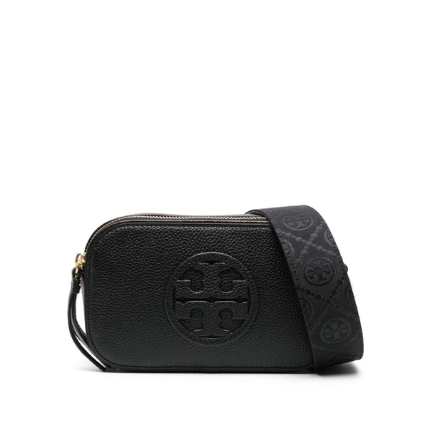 토리버치 Tory Burch Leather Mini Miller Double Zip Crossbody Handbag, Black 7229006250116