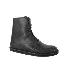 보테가 베네타 Bottega Veneta Mens Dark Gray Leather Side Zipper Boots 5136215867524