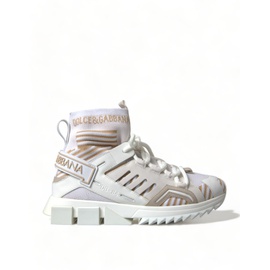 돌체앤가바나 Dolce & Gabbana Elegant Sorrento Slip-On Sneakers in White and Womens Beige 7206152831108