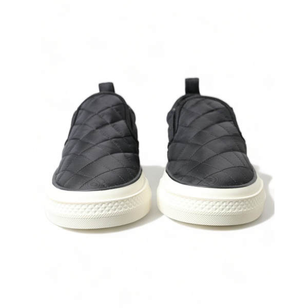 돌체앤가바나 돌체앤가바나 Dolce & Gabbana Black Quilted Slip On Low Top Sneakers Womens Shoes 7206152601732