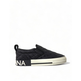 돌체앤가바나 Dolce & Gabbana Black Quilted Slip On Low Top Sneakers Womens Shoes 7206152601732