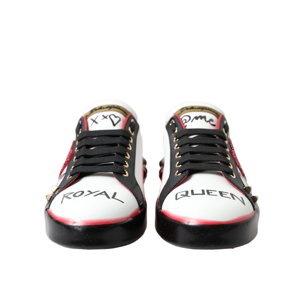 돌체앤가바나 돌체앤가바나 Dolce & Gabbana White Red Crystals Portofino Sneakers Women Womens Shoes 7214056898692