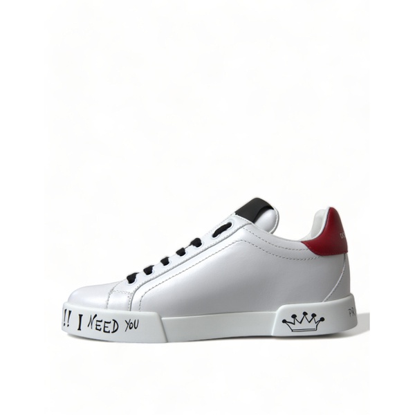 돌체앤가바나 돌체앤가바나 Dolce & Gabbana Chic White Portofino Leather Womens Sneakers 7214056571012