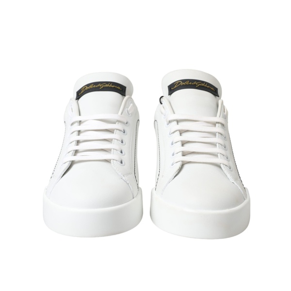 돌체앤가바나 돌체앤가바나 Dolce & Gabbana Elegant Portofino White Leather Womens Sneakers 7214056407172