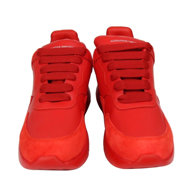 알렉산더 맥퀸 알렉산더맥퀸 Alexander McQueen Womens Red Leather / Suede Sneaker 6810746814596