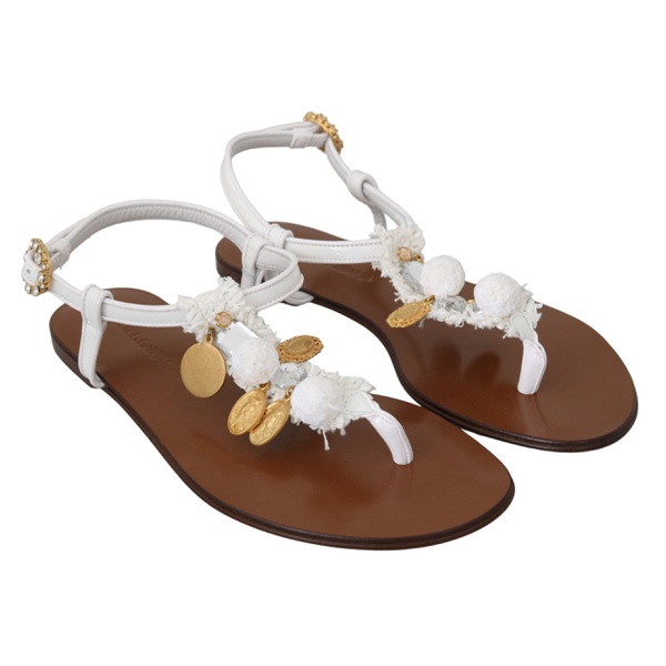 돌체앤가바나 돌체앤가바나 Dolce & Gabbana Crystal Flip Flops Sandals 7235447718020