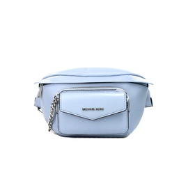 Michael Kors 2-in-1 Pale Blue Waistpack with Card Case & Pockets 7227146207364
