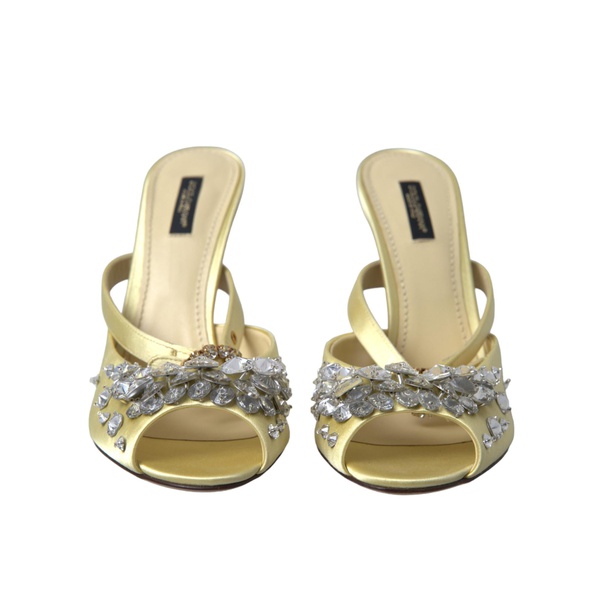 돌체앤가바나 돌체앤가바나 Dolce & Gabbana Crystal Embellished Satin Sandals 7234682650756
