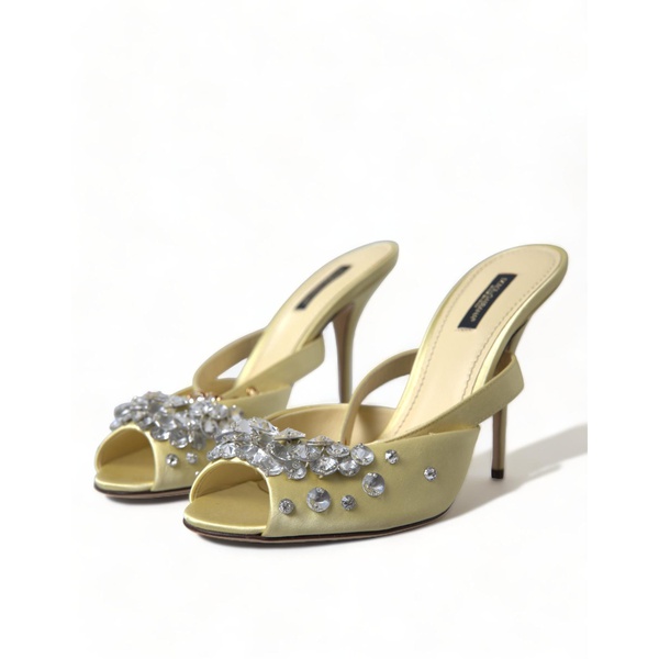 돌체앤가바나 돌체앤가바나 Dolce & Gabbana Crystal Embellished Satin Sandals 7234682650756