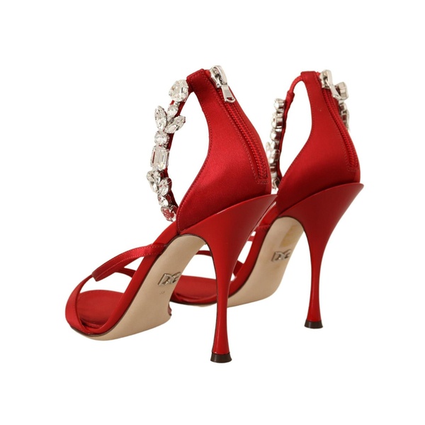 돌체앤가바나 돌체앤가바나 Dolce & Gabbana Crystal Embellished Satin Sandals 7220177895556