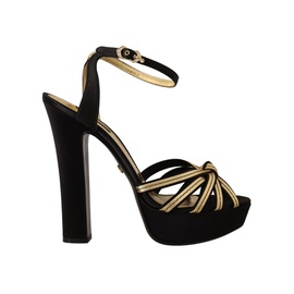 돌체앤가바나 Dolce & Gabbana Viscose Ankle Strap Heels Sandals 7221283979396