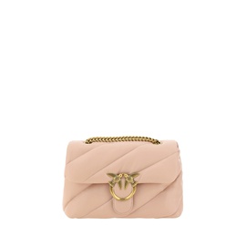 PINKO Elegant Light Pink Quilted Shoulder Womens Bag 7212690768004