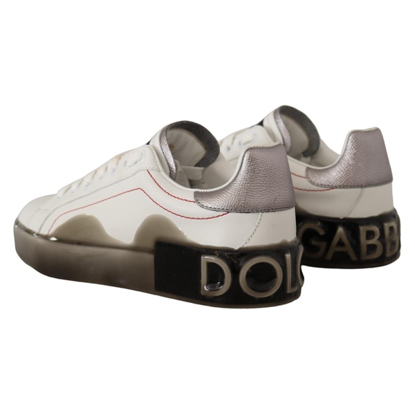 돌체앤가바나 돌체앤가바나 Dolce & Gabbana Elegant White Leather Womens Sneakers 7199879200900