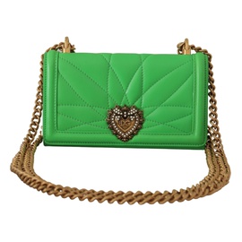 돌체앤가바나 Dolce & Gabbana Elegant Leather iPhone Wallet Case with Womens Chain 7122359287940