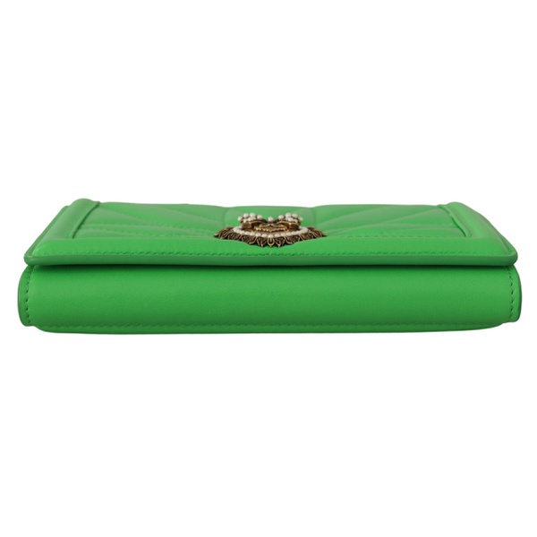 돌체앤가바나 돌체앤가바나 Dolce & Gabbana Elegant Leather iPhone Wallet Case with Womens Chain 7122359287940