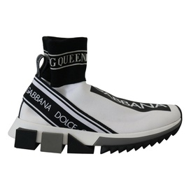 돌체앤가바나 Dolce & Gabbana White Black Sorrento Socks Sneakers Womens Shoes 7199910690948