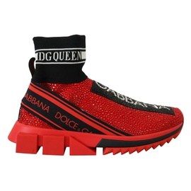 돌체앤가바나 Dolce & Gabbana Exquisite Red Sorrento Slip-On Womens Sneakers 7199907971204