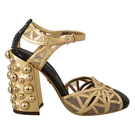 돌체앤가바나 Dolce & Gabbana Elegant Crystal Studded Leather Womens Pumps 7199855771780