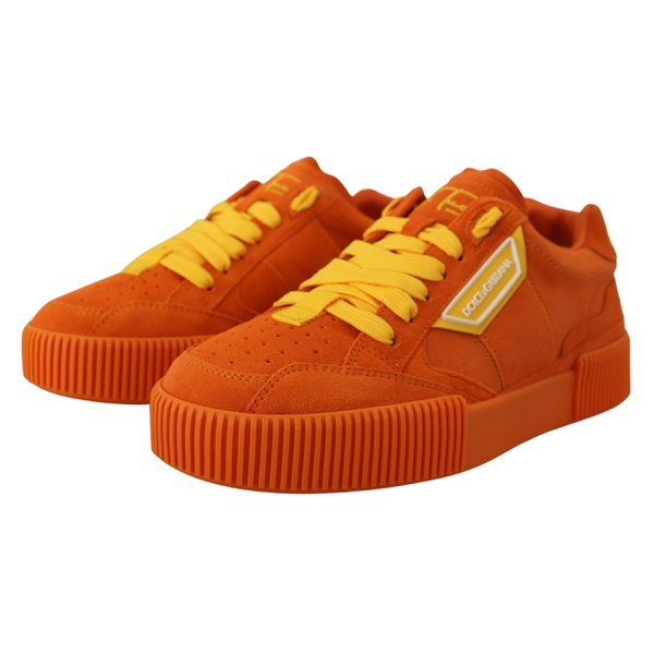 돌체앤가바나 돌체앤가바나 Dolce & Gabbana Orange Leather P.j. Tucker Sneakers Womens Shoes 7199879102596