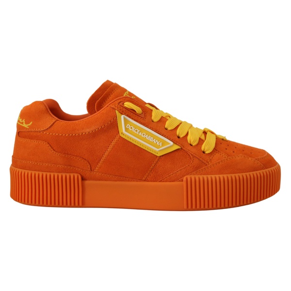 돌체앤가바나 돌체앤가바나 Dolce & Gabbana Orange Leather P.j. Tucker Sneakers Womens Shoes 7199879102596