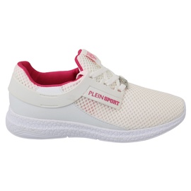 Philipp Plein Chic White Becky Sneakers with Pink Womens Accents 7199840010372
