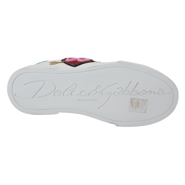 돌체앤가바나 돌체앤가바나 Dolce & Gabbana Elegant White Portofino Leather Womens Sneakers 7199857311876