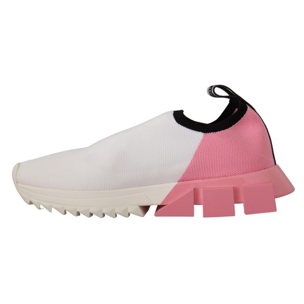 돌체앤가바나 돌체앤가바나 Dolce & Gabbana Elegant Sorrento Slip-On Sneakers in White & Womens Pink 7199880937604