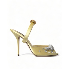 돌체앤가바나 Dolce & Gabbana Crystal Embellished Satin Sandals 7234682650756