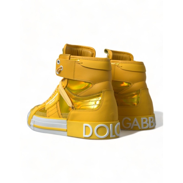 돌체앤가바나 돌체앤가바나 Dolce & Gabbana High Top Leather Sneakers with Color-Block Design 7208388526212