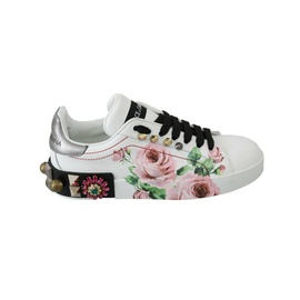 돌체앤가바나 Dolce & Gabbana Floral Leather Sneakers 7220246020228