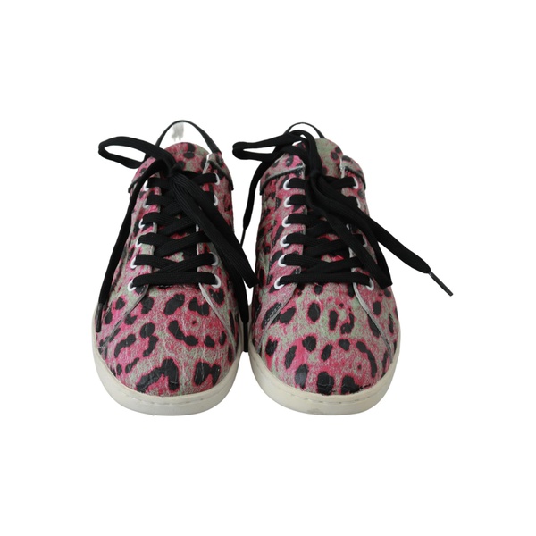 돌체앤가바나 돌체앤가바나 Dolce & Gabbana Leopard Print Leather Flat Sneakers 7221578367108