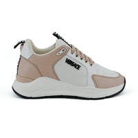 베르사체 Versace Light Pink and White Calf Leather Womens Sneakers 7231063621764