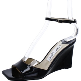 지미 추 Jimmy Choo Brien 85 Womens Patent Ankle Strap Wedge Sandals 7202123743364