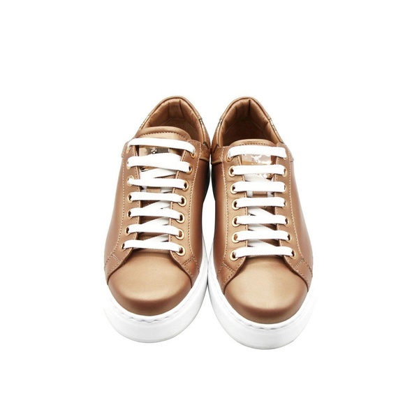  MCM Womens Rose Gold Leather Low Top Sneakers 6754613428356