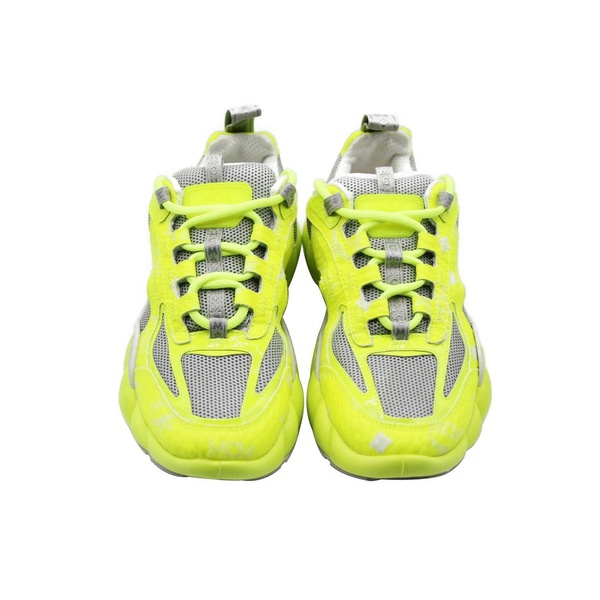  MCM Womens Neon Yellow Luft Collection Visetos Canvas Sneaker 6754500640900