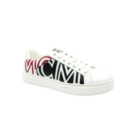 MCM Womens White / Black Leather Logo Low Top Sneaker (36 EU / 6 US) 6754499887236
