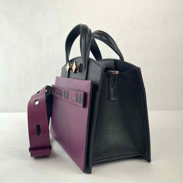  MCM Womens Milano Dark Purple/Black Leather Mini Crossbody Bag 7199120261252