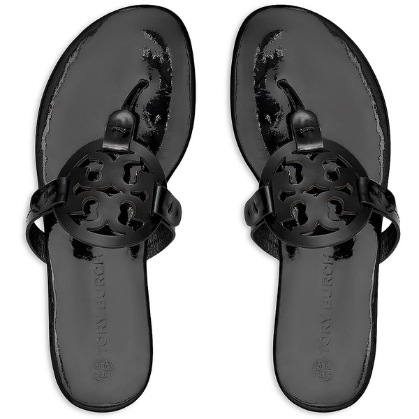 토리버치 Tory Burch Miller Womens Patent Leather Thong Slide Sandals 7117242531972