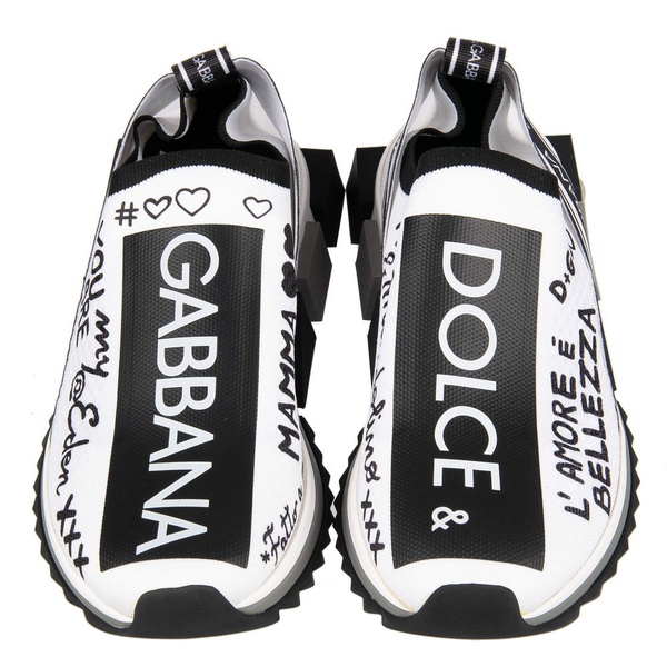 돌체앤가바나 돌체앤가바나 Dolce & Gabbana Elegant Monochrome Printed Stretch Womens Sneakers 7205287952516