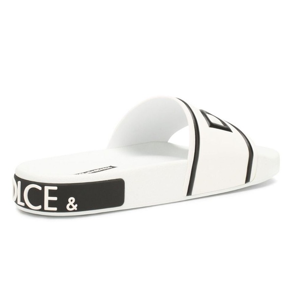 돌체앤가바나 돌체앤가바나 Dolce & Gabbana Elegant White Rubber Slides for Everyday Womens Comfort 7229121429636