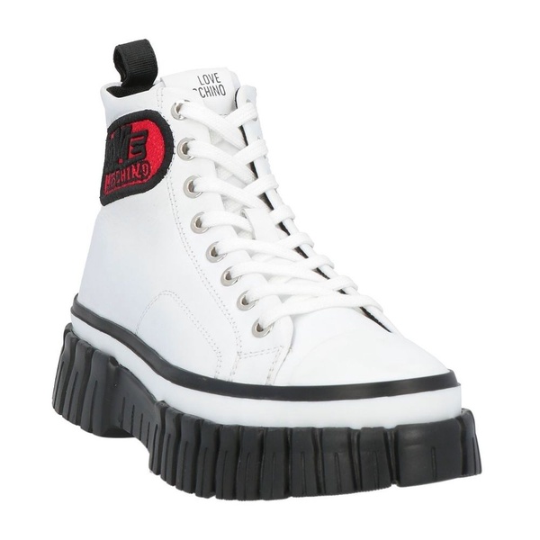  Love 모스키노 Moschino Chic High-top Sneakers with Bold Logo Womens Embroidery 7229151838340